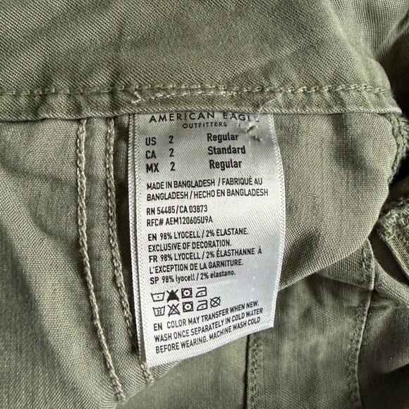 American Eagle Outfitters Olive Wide Leg Pants - Picture 5 of 5